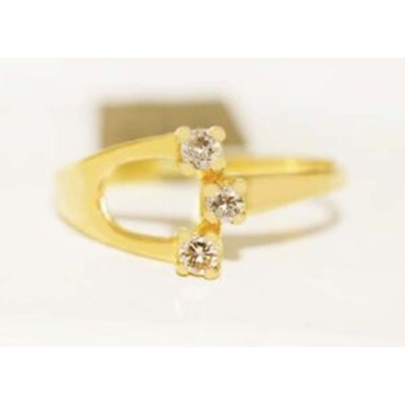 Genuine Diamonds Ring 14k Yellow Gold